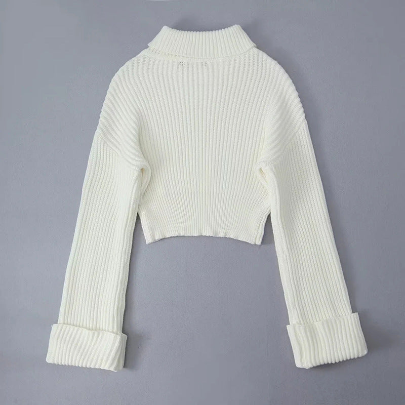 House of Cardwell's New Autumn/ Winter High-end High neck knitted Sweater Top eprolo