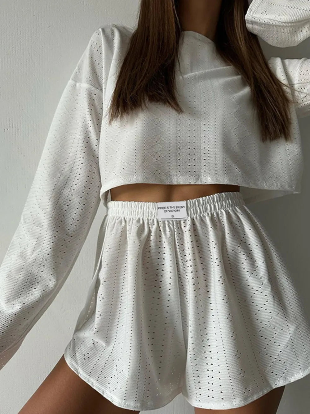 Endless Summer Fashionable Loose Fitting Pullover Top and Shorts set eprolo