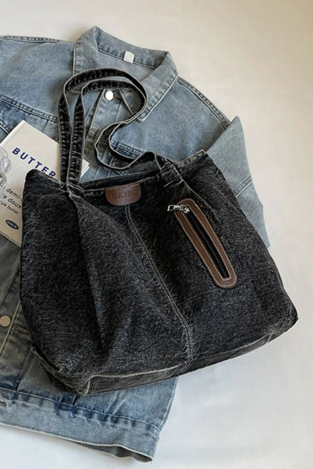 H.O.C. Medium-Size Denim Tote Bag eprolo