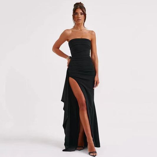 The H.O.C. Backless Straight-Neck Strapless Sexy Evening Party Dress eprolo