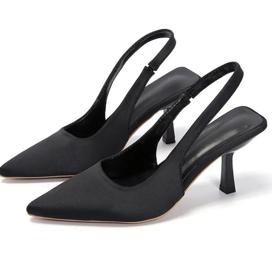 Point Toe Kitten Heel Slingback Pumps eprolo