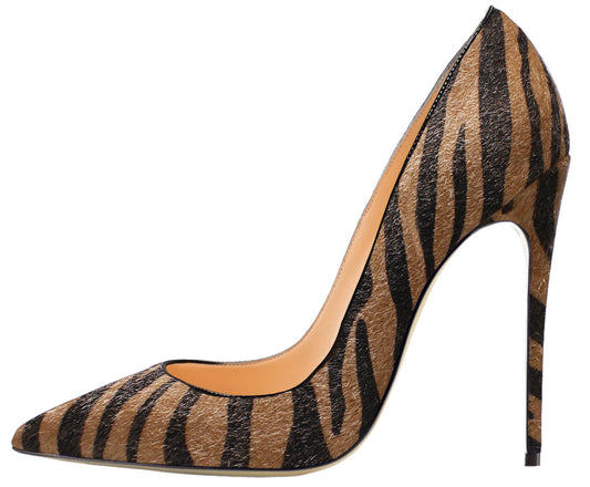 Animal Printed Pointed High Heels Shoes eprolo