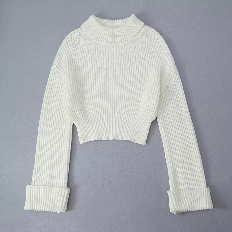 House of Cardwell's New Autumn/ Winter High-end High neck knitted Sweater Top eprolo