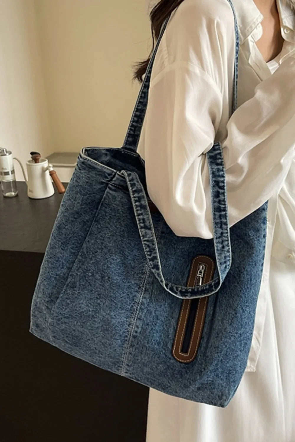 H.O.C. Medium-Size Denim Tote Bag eprolo