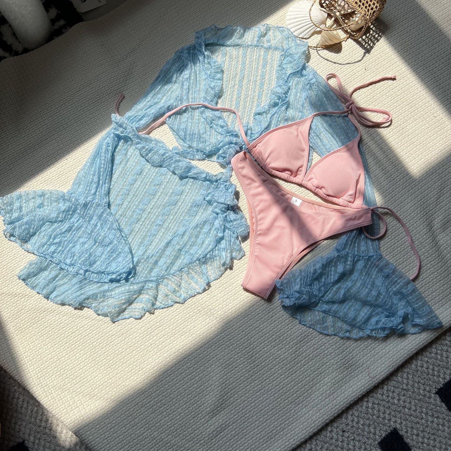 The Baja Lace Mesh 4-Piece Bikini Swimsuit Set eprolo