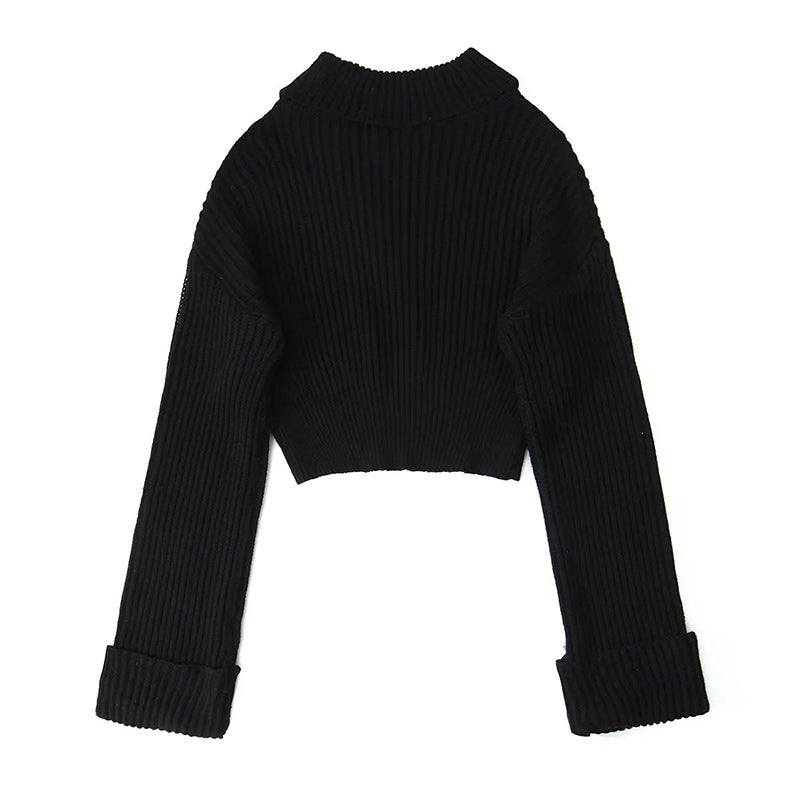 House of Cardwell's New Autumn/ Winter High-end High neck knitted Sweater Top eprolo