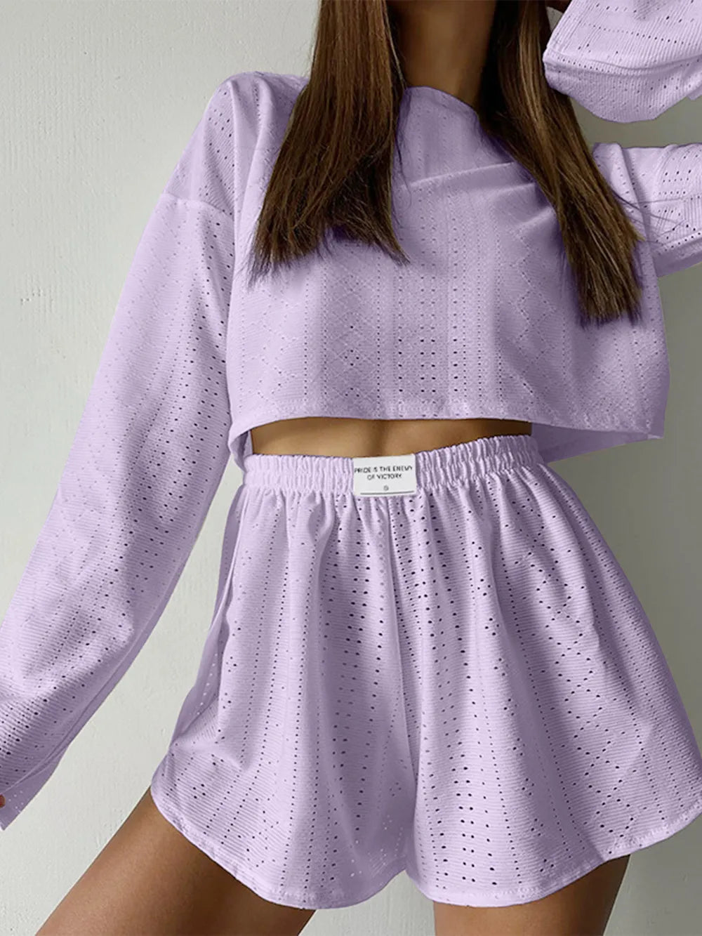 Endless Summer Fashionable Loose Fitting Pullover Top and Shorts set eprolo