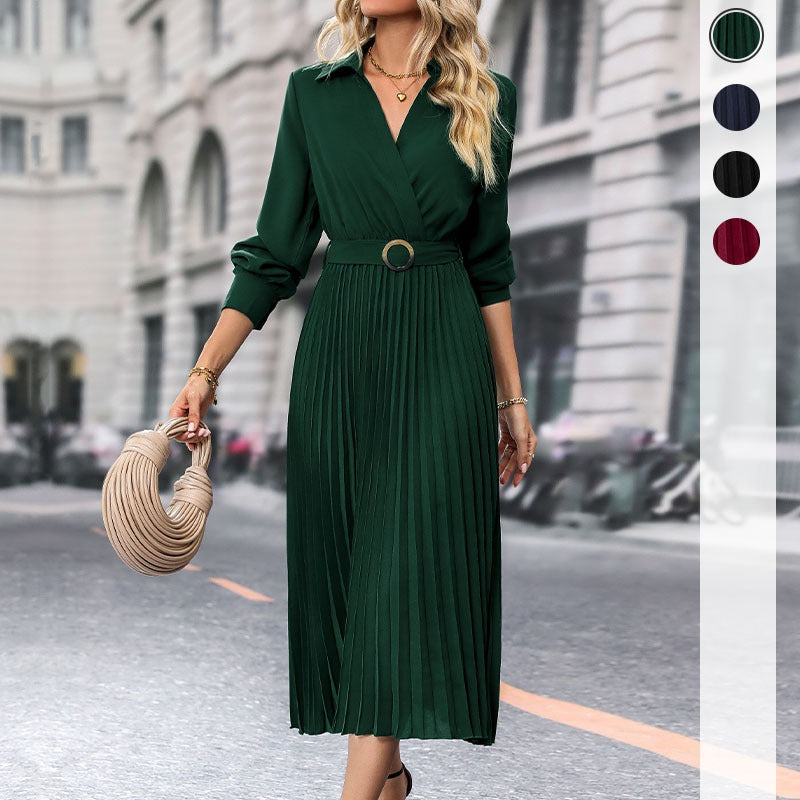 Wholesale popular spring and autumn European and American women's high-end solid color dresses eprolo