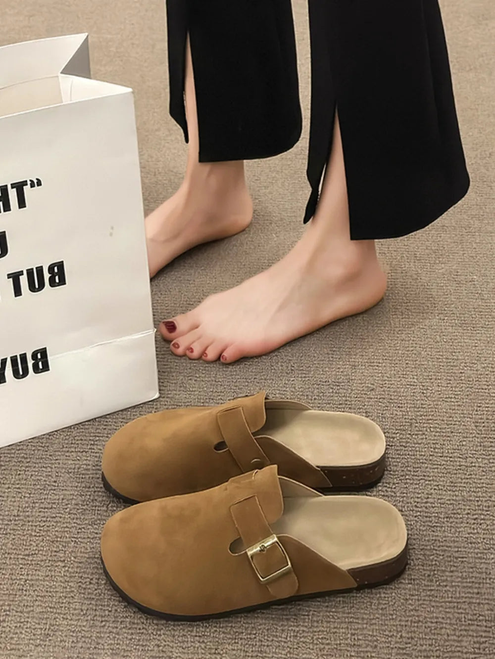 Round Toe Buckle Slip-Ons eprolo