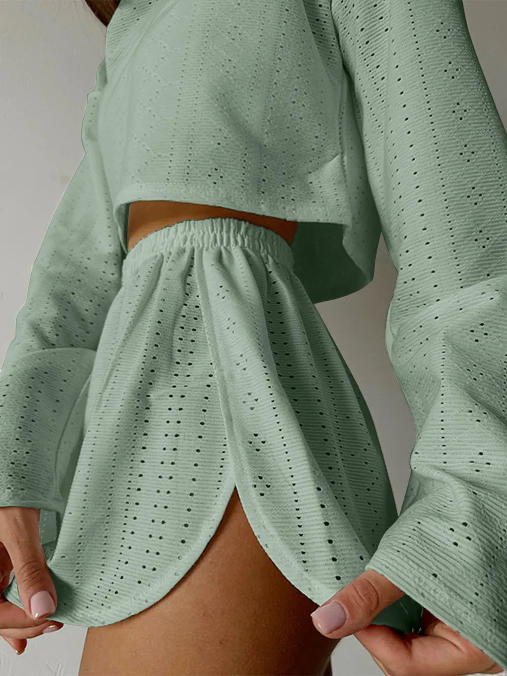Endless Summer Fashionable Loose Fitting Pullover Top and Shorts set eprolo