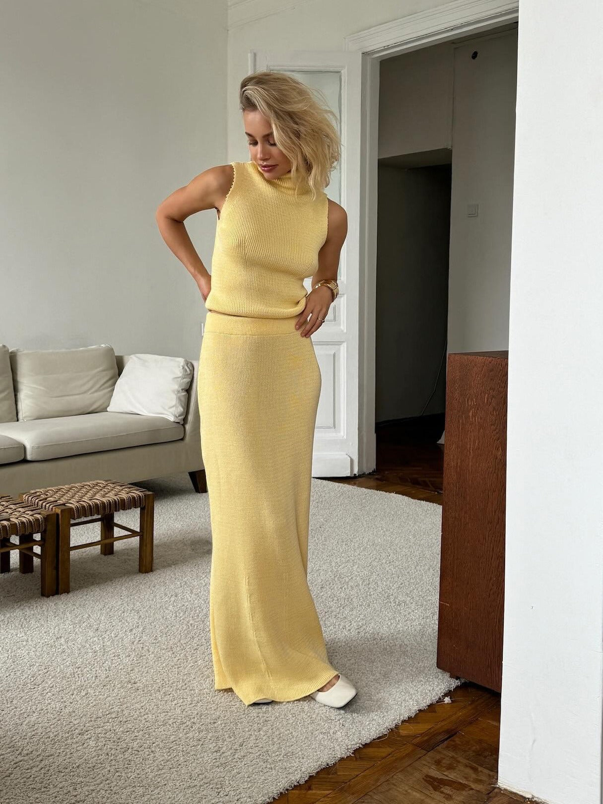 The French Cool and Cute Feeling Summer Two-Piece Vest Skirt Set eprolo