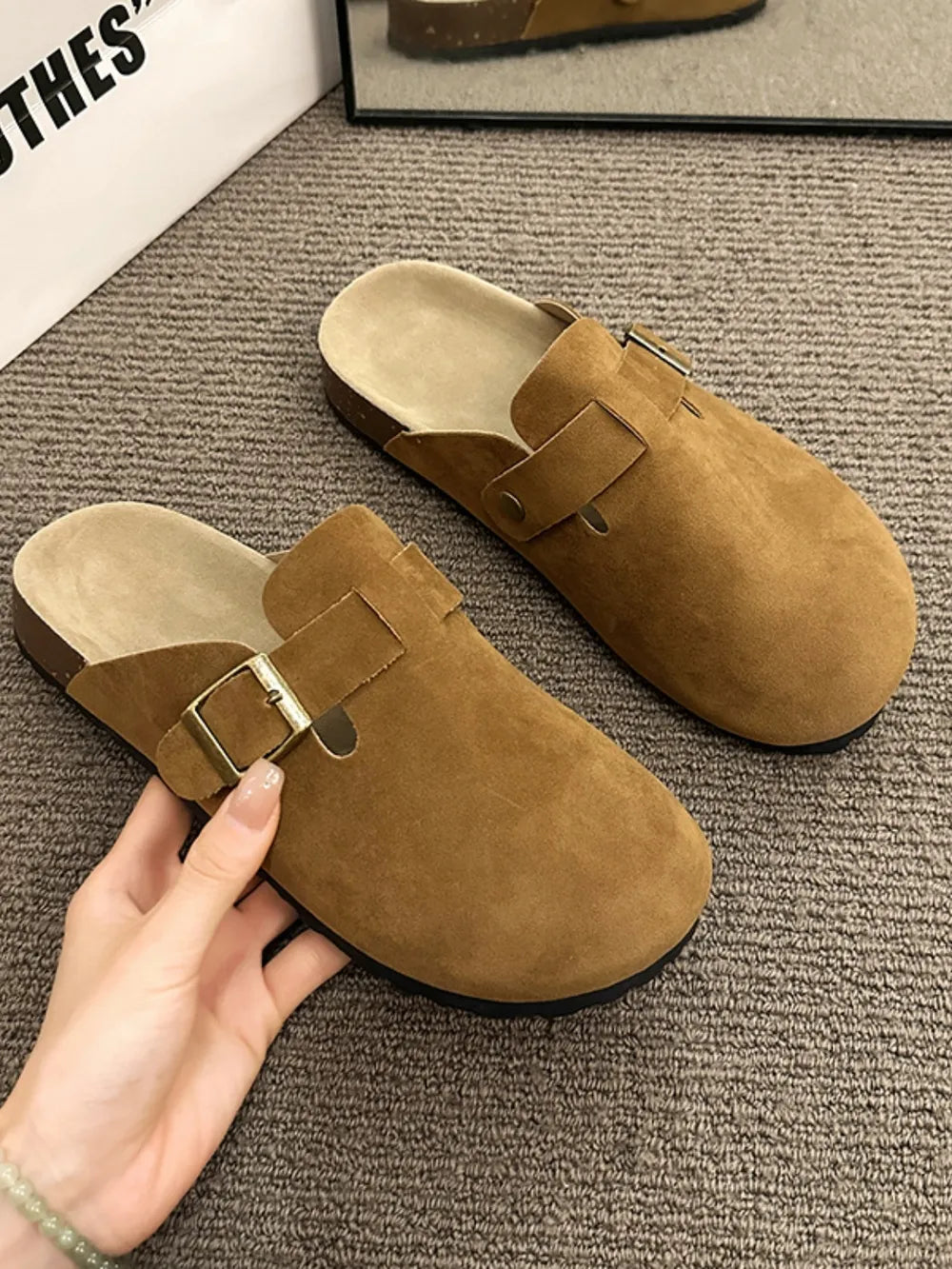 Round Toe Buckle Slip-Ons eprolo