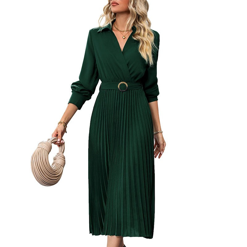 Wholesale popular spring and autumn European and American women's high-end solid color dresses eprolo