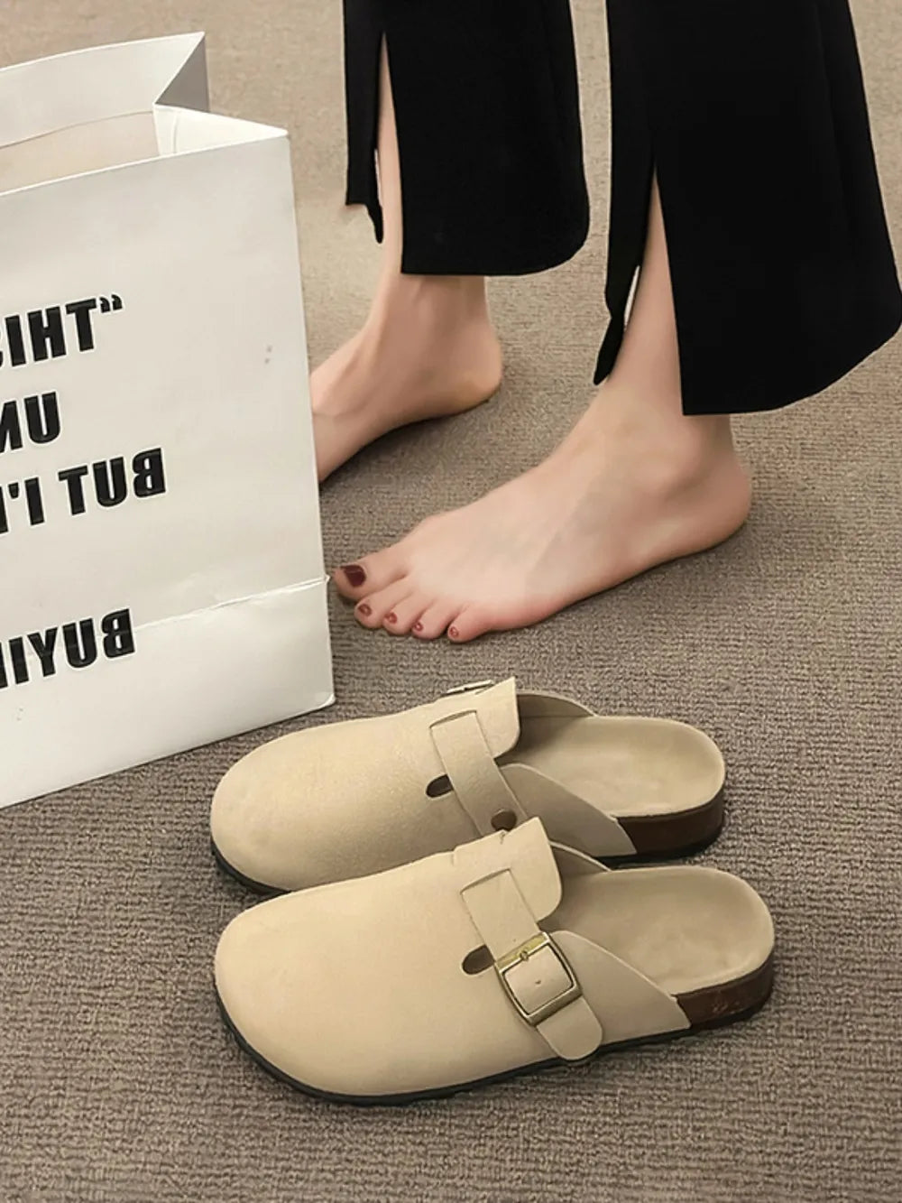 Round Toe Buckle Slip-Ons eprolo