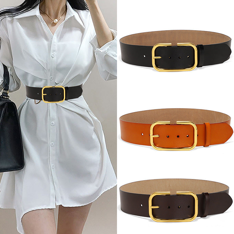 House of Cardwell's Ladies' Cowhide Waistband Decorative Skirt Belt eprolo