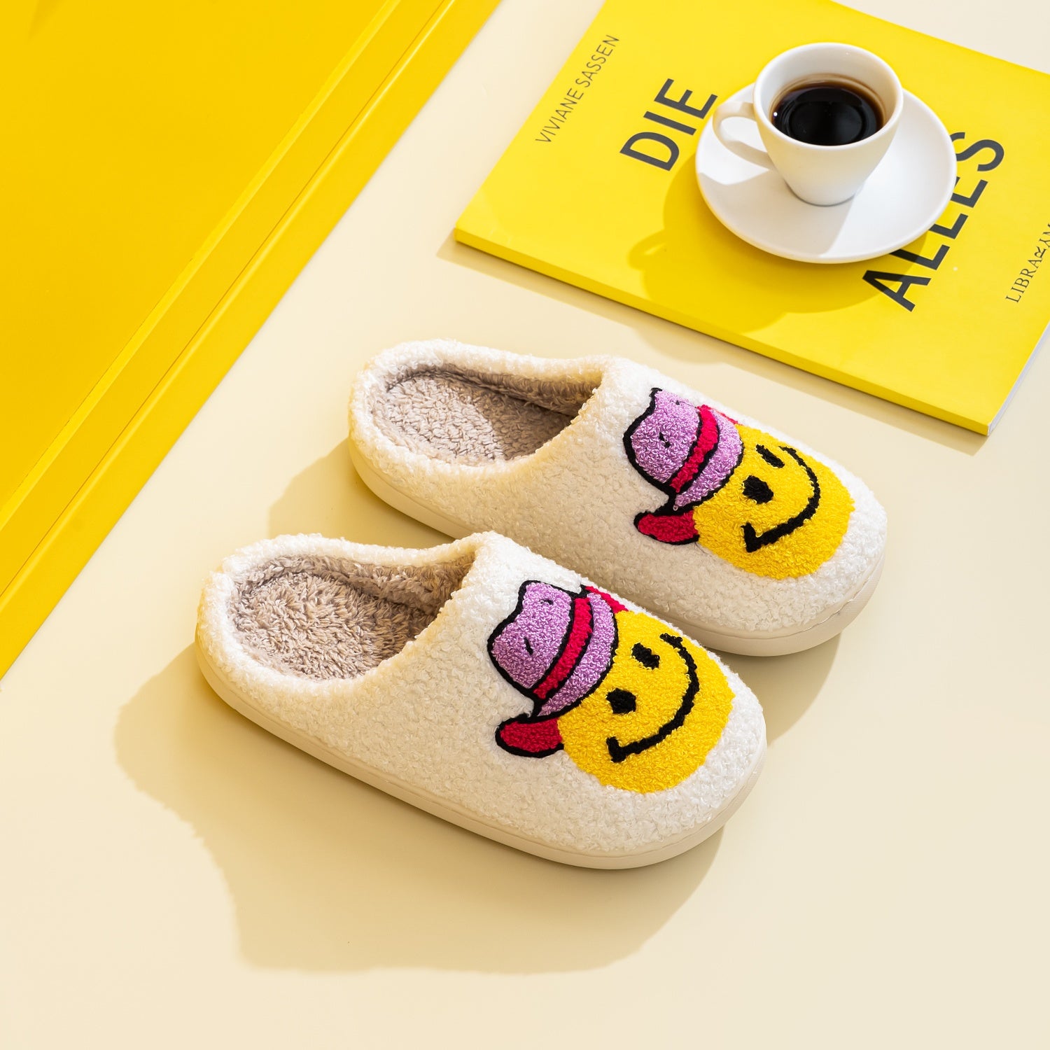 Melody Smiley Face Slippers - House of Cardwell