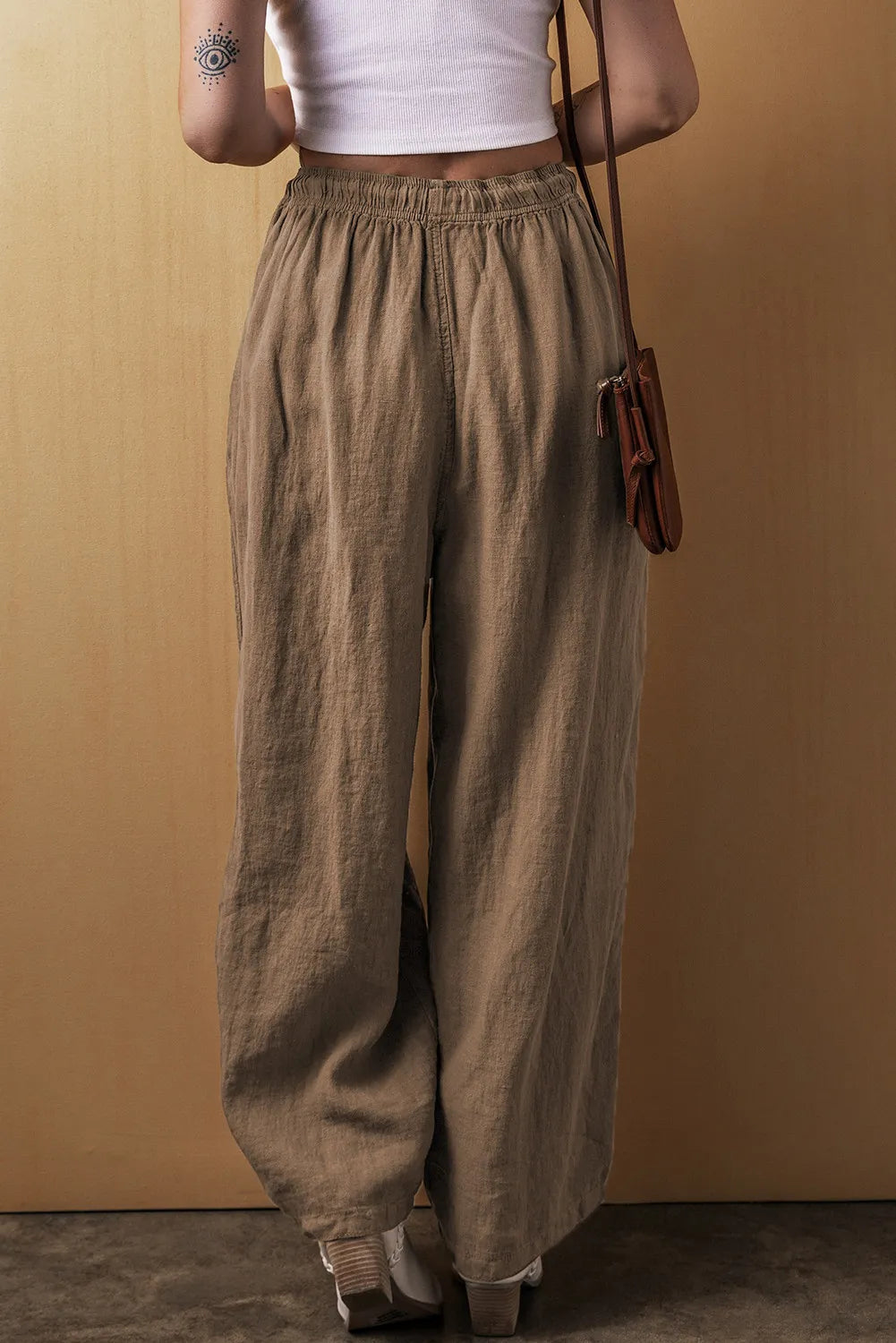 Drawstring Wide Leg Pants Trendsi