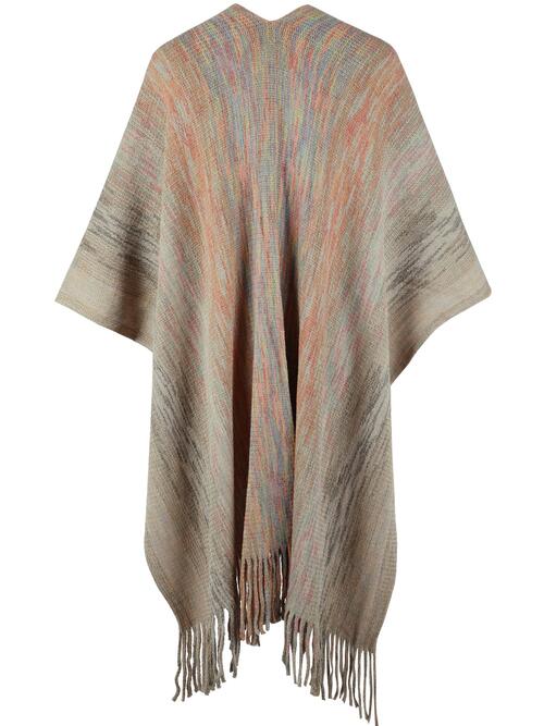 Heathered Fringe Hem Poncho - House of Cardwell