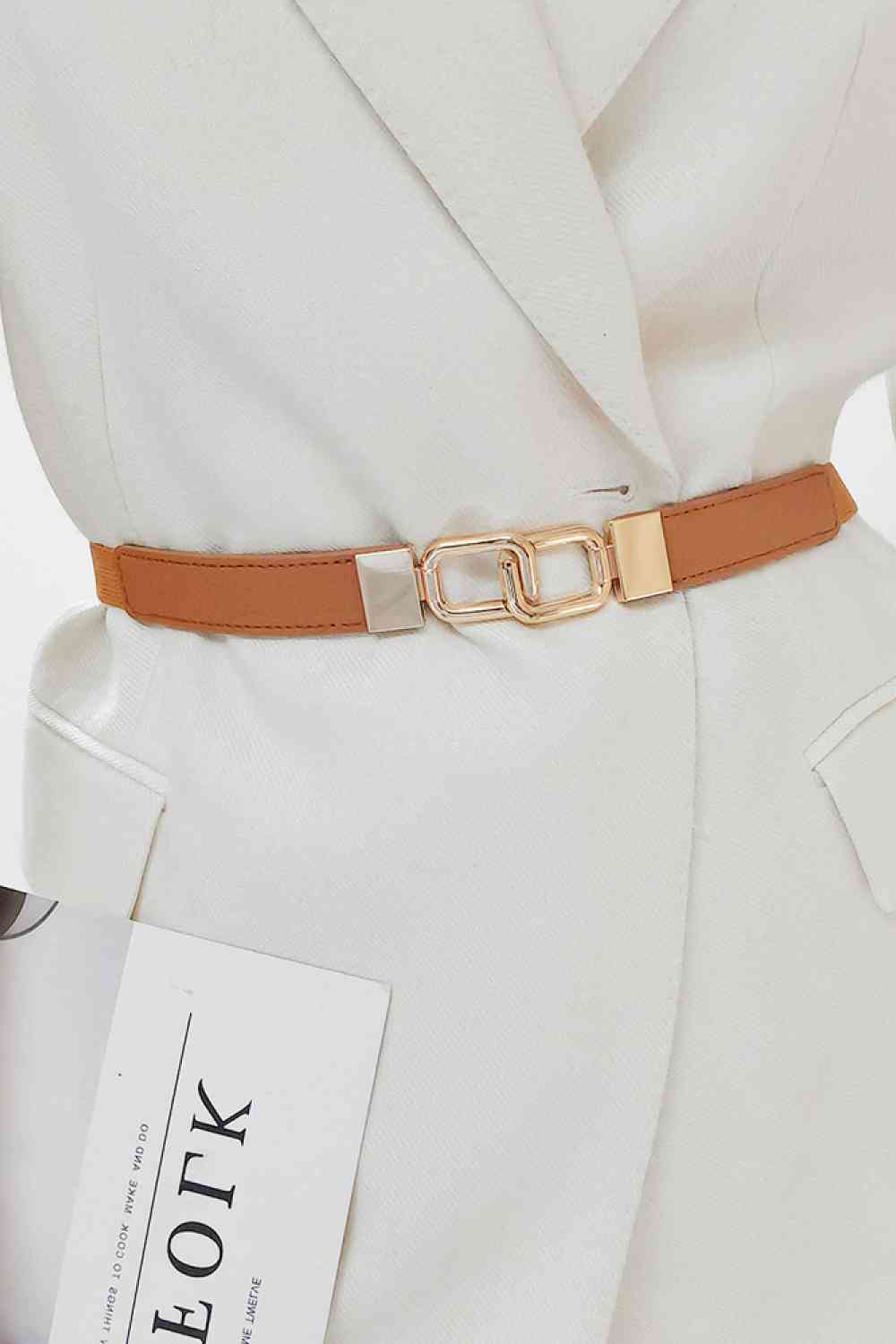 Geometric Double Buckle Elastic Belt - House of Cardwell