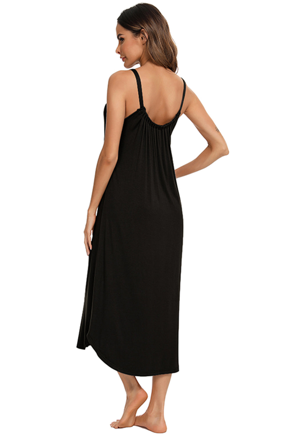 V-Neck Midi Lounge Dress - House of Cardwell