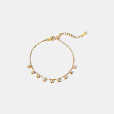 Zircon 18K Gold-Plated Stainless Steel Bracelet - House of Cardwell