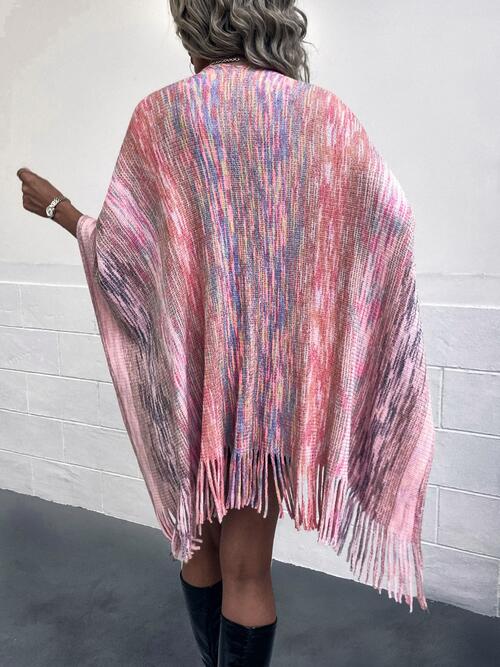 Heathered Fringe Hem Poncho - House of Cardwell