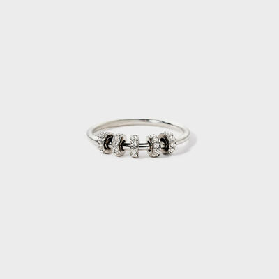 Inlaid Zircon 925 Sterling Silver Ring - House of Cardwell