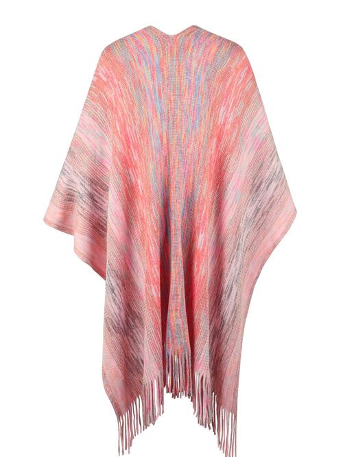 Heathered Fringe Hem Poncho - House of Cardwell