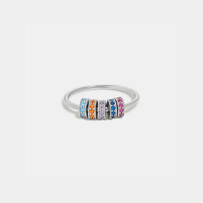 Inlaid Zircon 925 Sterling Silver Ring - House of Cardwell