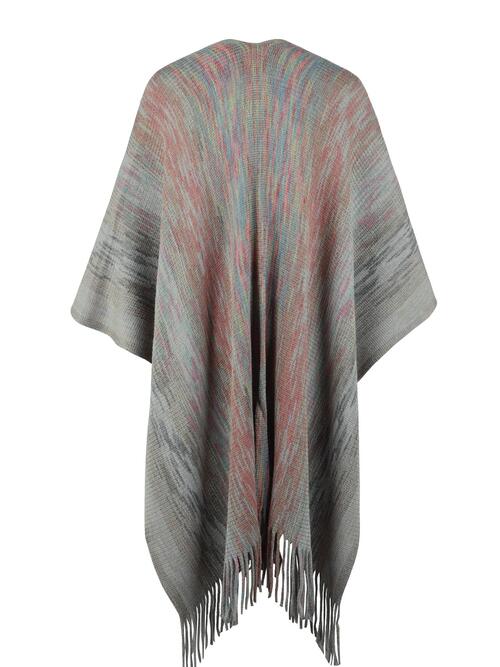 Heathered Fringe Hem Poncho - House of Cardwell